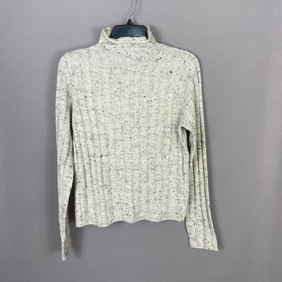 Madewell Gray Donegal Evercrest Turtleneck Sweater in Coziest Yarn Size M - Picture 2 of 6